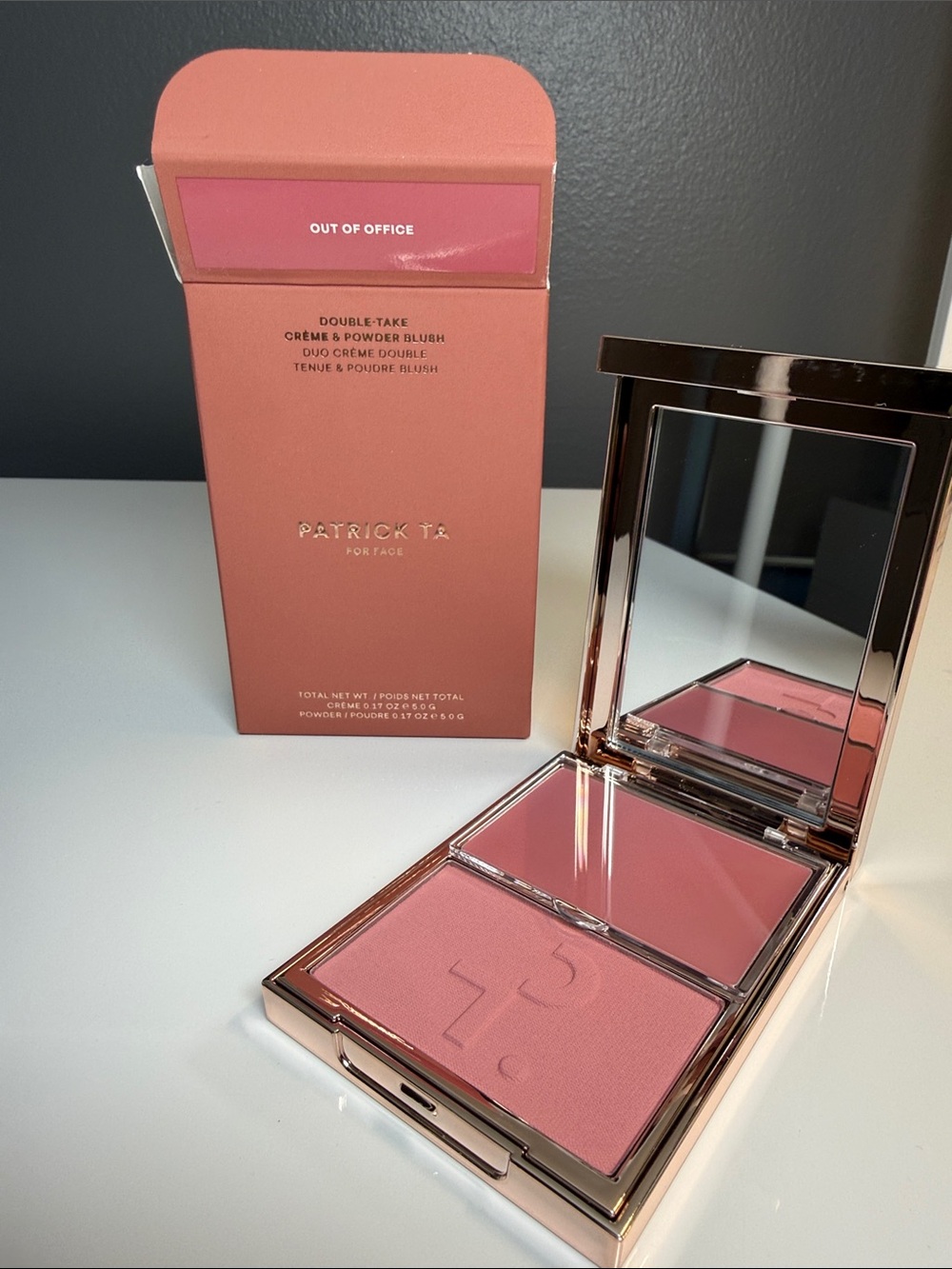 Patrick Ta Double-Take Crème & Powder Blush — Out of Office Pink, new